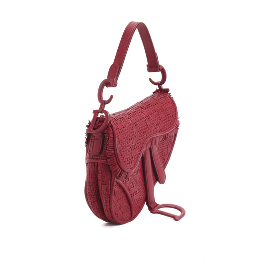 Saddle Bag in Raffia