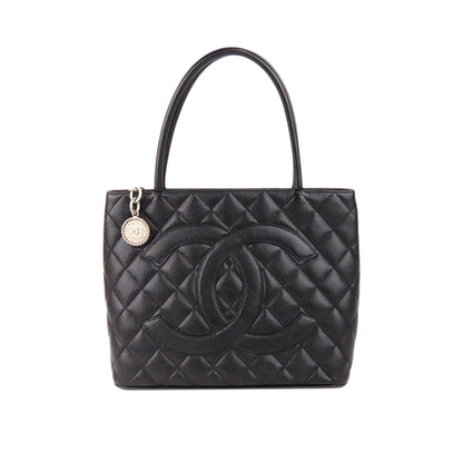 Medallion Caviar Leather Tote Bag