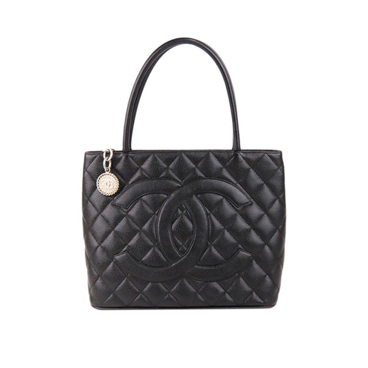 Medallion Caviar Leather Tote Bag
