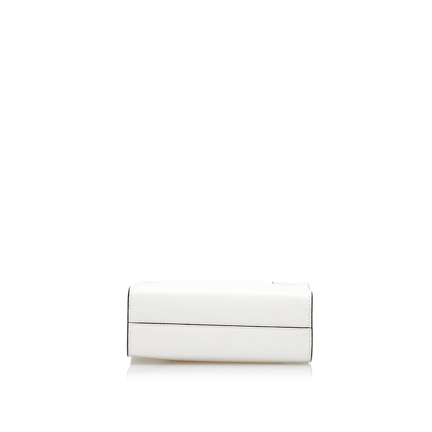 Enameled Triangle Leather Handbag