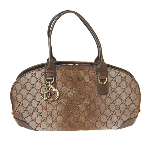 GG Lurex Heart Bit Charm Handbag