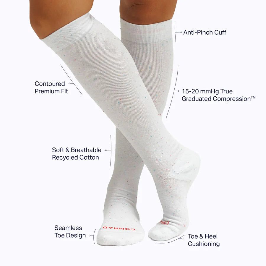 Recycled Cotton Compression Socks – 3 Pack