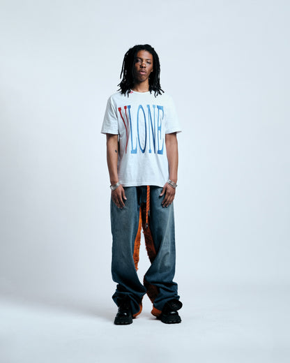 RED LIPSTICK OG EMBROIDERED T-SHIRT (white)