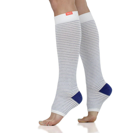 Compression Heathered Collection (Open Toe Sock - Cotton)