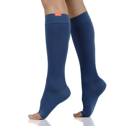 Compression Heathered Collection (Open Toe Sock - Cotton)
