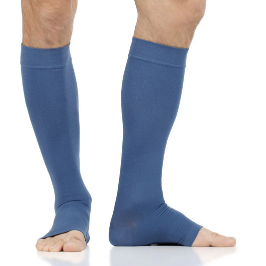Compression Heathered Collection (Open Toe Sock - Cotton)