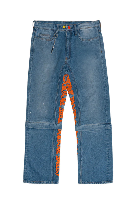 THE INFAMOUS LVDV SKATER JEANS/SHORTS with “DAGGER” KEYCHAIN